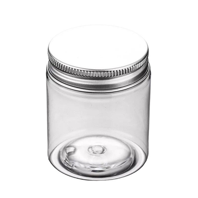 Transparent PET Plastic Food Jars Safety Customize Design For Snacks Storage