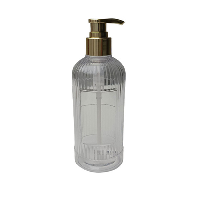 260ml press type PETG transparent shower gel bottle thick wall leak proof design can be customized LOGO lotion pump shampoo sub bottle