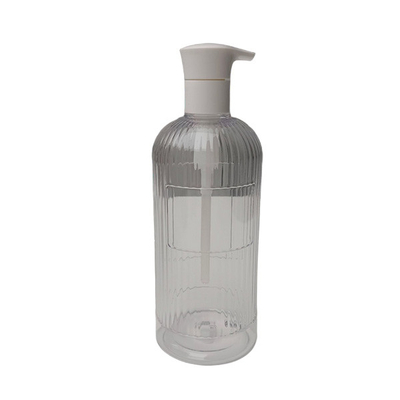 260ml press type PETG transparent shower gel bottle thick wall leak proof design can be customized LOGO lotion pump shampoo sub bottle