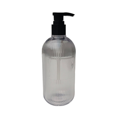 260ml press type PETG transparent shower gel bottle thick wall leak proof design can be customized LOGO lotion pump shampoo sub bottle