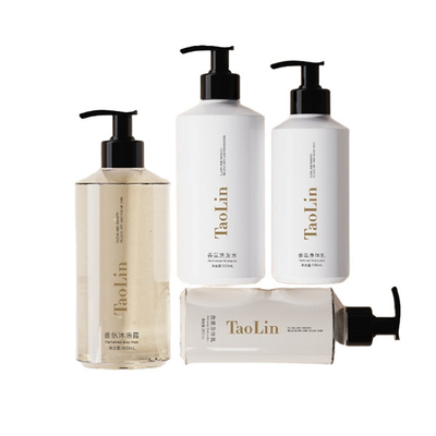 High end personal care PETG lotion bottle set is suitable for hotel/salon scenes