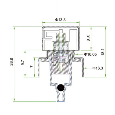 Metallic Texture Mist Sprayer Pump For High End Perfume With Leak Proof Design And Quick Disassembly Structure