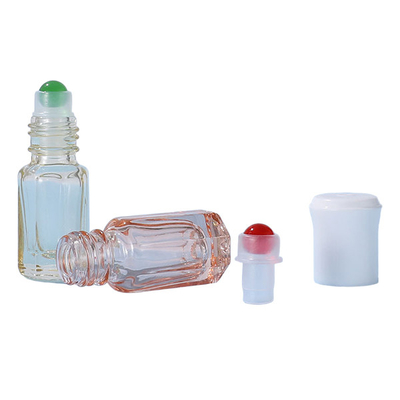 10ml 12ml Colored Star Anise Ball Bottle Glass Bead Essence Oil Bottle Perfume Eight Side Roll on Bottle