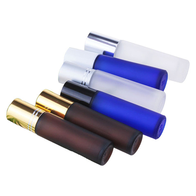 1ml Empty 5ml 10ml Roll On Clear And Frosted Glass Bottle With Lids