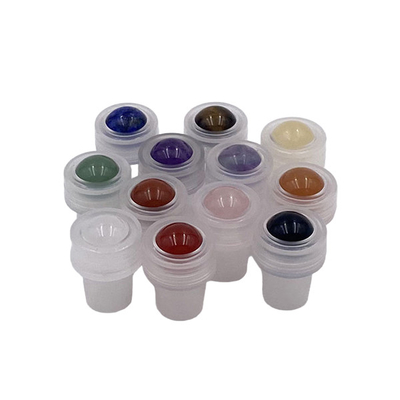 Wholesale 10ml Various Convenient And Practical Roll On Plastic Bottle Pink Natural Gemstone Roller