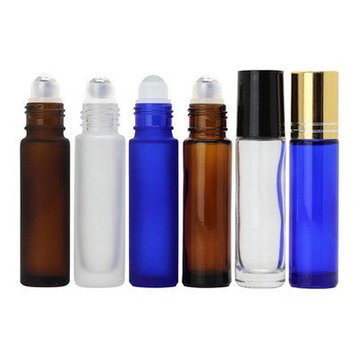 10ml Refillable Roll On Bottle Frosted Glass Perfume Bottle With Roller Ball
