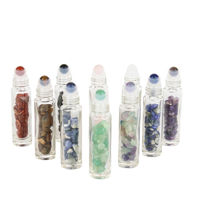 5ml Jade Rollerball Natural Glass Essential Oil Bottle Roll On Perfume Bottle With Aluminum Cap