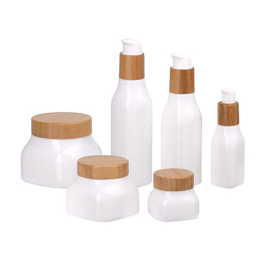 Wooden Packaging Wood Soap Dispenser Glass Lotion Bottle Cosmetic Bottles Spray And 30g 50g Bamboo Glass Jar