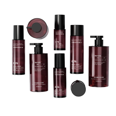 eco-friendly empty toner bottle with spray nozzle‌ PETG environmentally friendly cylindrical bottle set‌ 50ml-400ml