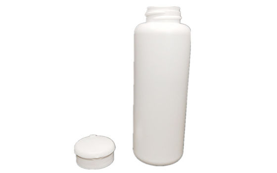 120ML Empty White Bottle Fiber Powder Shaker Bottle with 127mm Flip Top Cap and PE Bottle