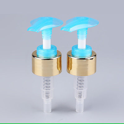 Gold silver Luxury 24/410 Long nozzle plastic aluminum cream lotion pump