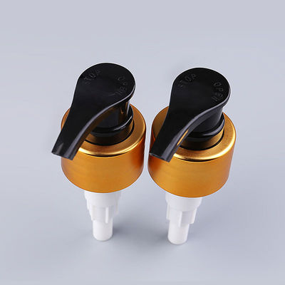 Liquid Soap Dispenser Pump 24mm 28mm 33mm 38mm Hand Sanitizer Dispenser Gold Aluminum Plastic Lotion Pump for bottles