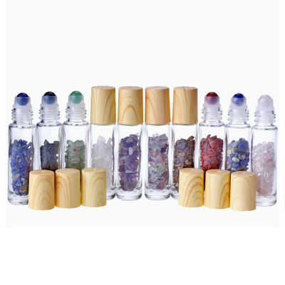 5ml Refillable Jade Round Roller Bottle Gemstone Perfume Roll On Bottle