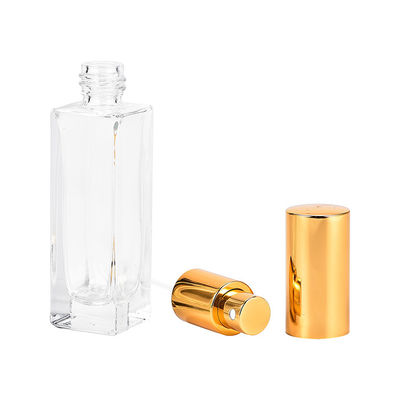 Luxury Custom Fragrance Pump Spray 10ml 15ml Square Sprayer Empty Oil Glass Perfume Bottles With Cap