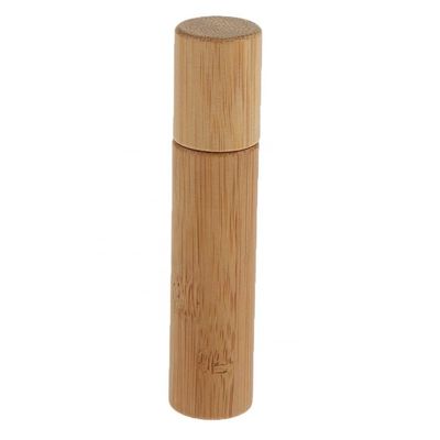 5ml Bamboo Roller Perfume Glass Bottles Wood Roll On Essential Oil Bottle