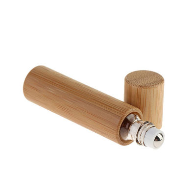 5ml Bamboo Roller Perfume Glass Bottles Wood Roll On Essential Oil Bottle