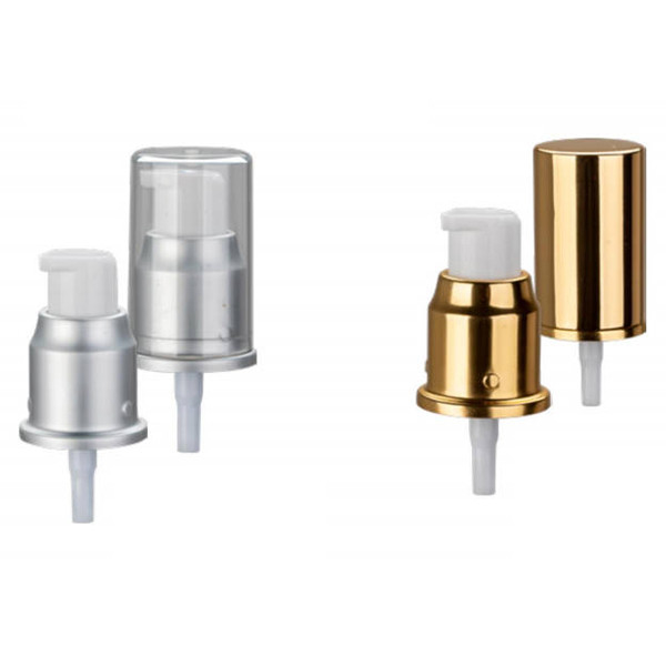 ‌Aluminum-plastic composite pump head REACH certification‌ 20/410 OEM Aluminum Lotion Pump Head skirt hem High-end skin care products
