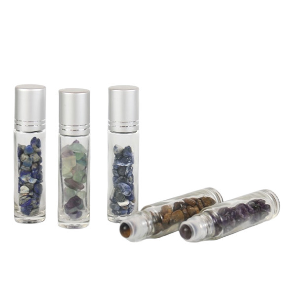 5ml Jade Rollerball Natural Glass Essential Oil Bottle Roll On Perfume Bottle With Aluminum Cap