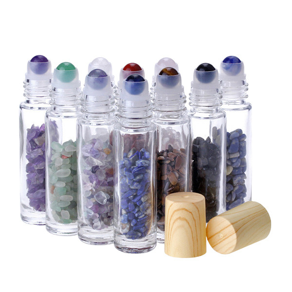 1ml Natural Gemstone Roller Ball Bottle Jade Ball Custom Roll On Tube With Stone Rollers Applicator