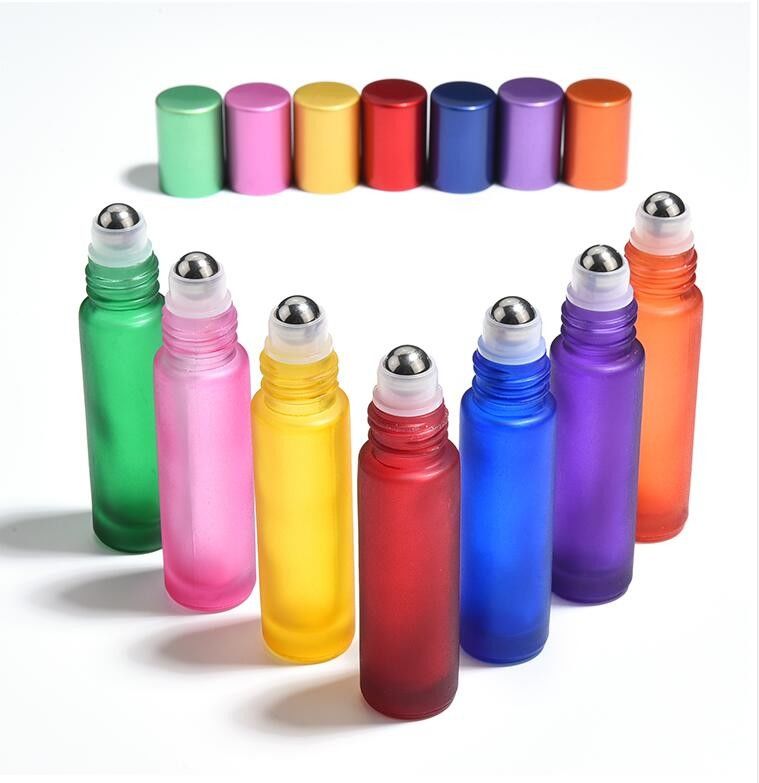 1ml Small Red Purple Yellow Black Refillable Roll On Bottle With Roller Ball
