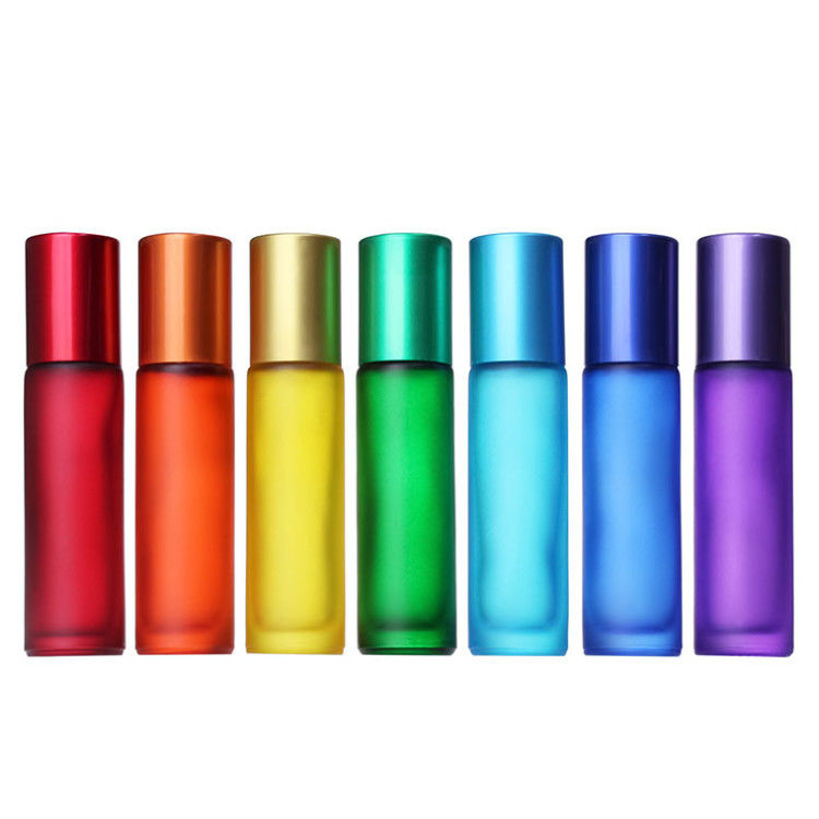 10ml Round Empty Roller Glass Bottles Cosmetic Packaging Empty Essential Oil Roll On Bottles